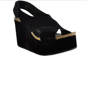Pedro Garcia Black Wedges